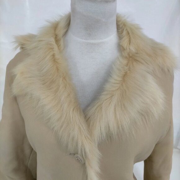 $4995 Authentic SALVATORE FERRAGAMO Made in ITALY Beige Lamb Leather Jacket Sz.8 - Picture 9 of 12